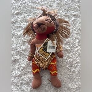 Disney The Lion King Simba Plush with Brown‎ and Red Accents